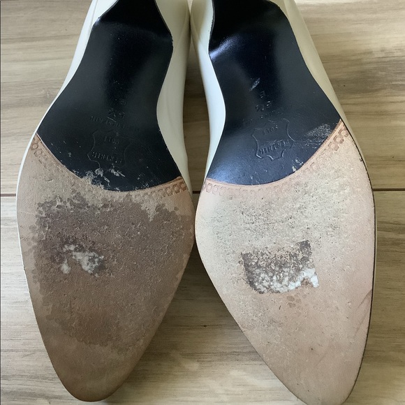 Vintage Cream leather and snakeskin 2.75” heels - Picture 7 of 8